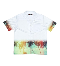 Redtag Palm Trees 2 PC Short Set Men-White