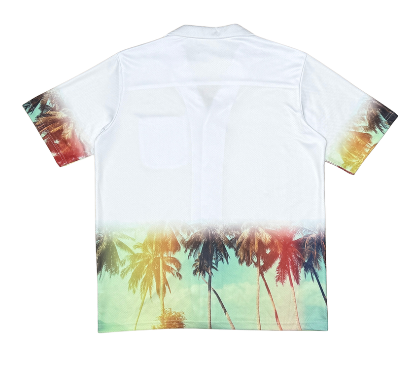 Redtag Palm Trees 2 PC Short Set Men-White