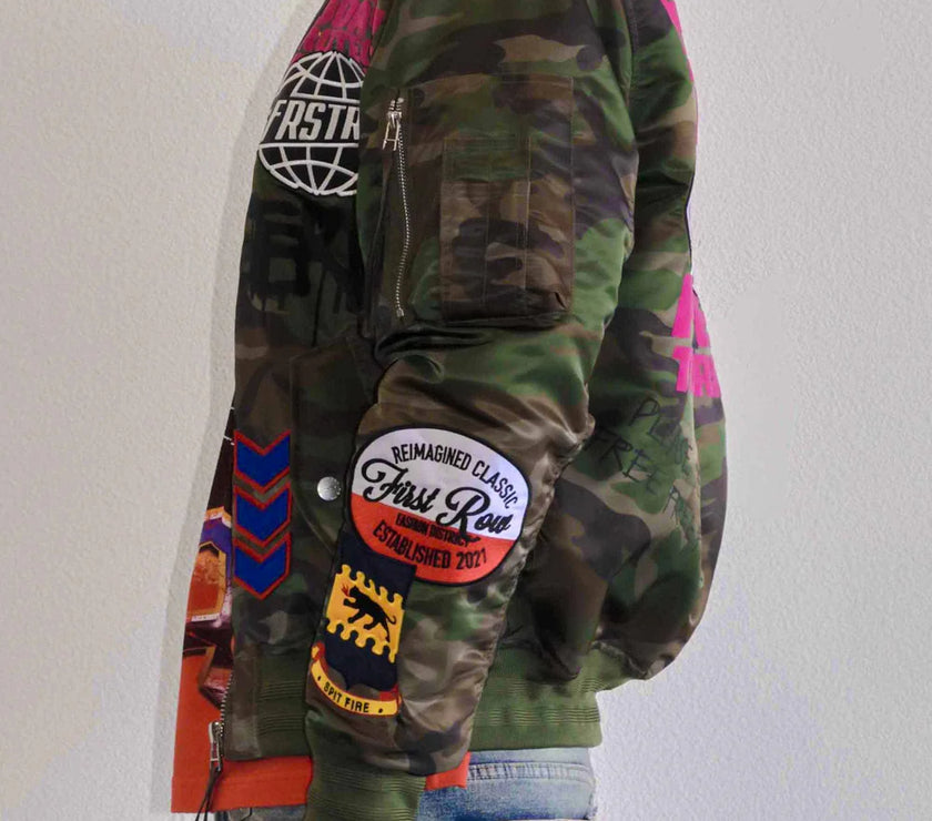 FIRST ROW ACT TODAY MULTI PATCHES MA-1 JACKET