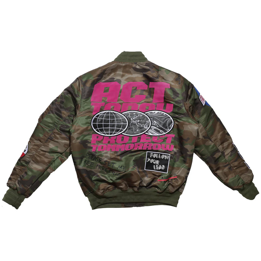 FIRST ROW ACT TODAY MULTI PATCHES MA-1 JACKET