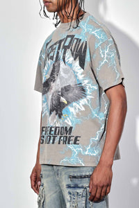 FIRST ROW FREEDOM IS NOT FREE FLAME WASHED TEE