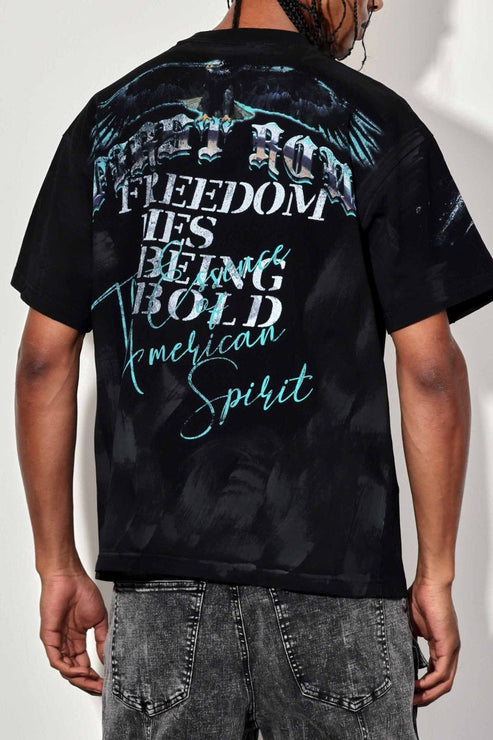 FIRST ROW FREEDOM IS NOT FREE WASHED TEE