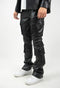 R3BEL FAUX LEATHER CARGO PANTS Stacked Fit