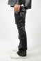 R3BEL FAUX LEATHER CARGO PANTS Stacked Fit