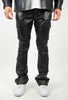 R3BEL FAUX LEATHER CARGO PANTS (Stacked Fit)