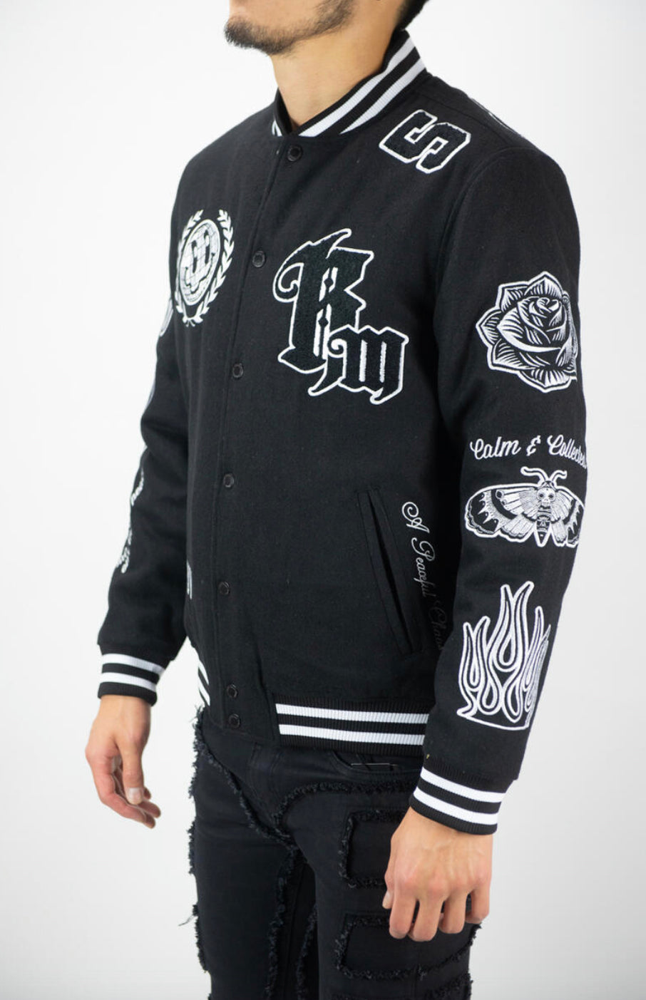 REBEL MINDS RM VARSITY JACKET .– Bold Outfitters