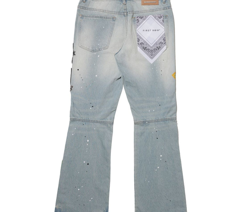 FIRST ROW ACT OF LIVING RODEO WASHED DENIM PANTS