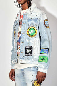 FIRST ROW ACT OF LIVING RODEO WASHED DENIM JACKET