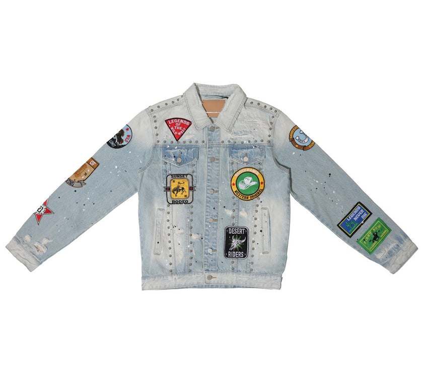 FIRST ROW ACT OF LIVING RODEO WASHED DENIM JACKET