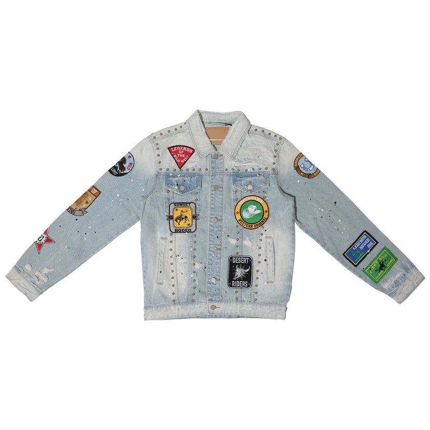 FIRST ROW ACT OF LIVING RODEO WASHED DENIM JACKET