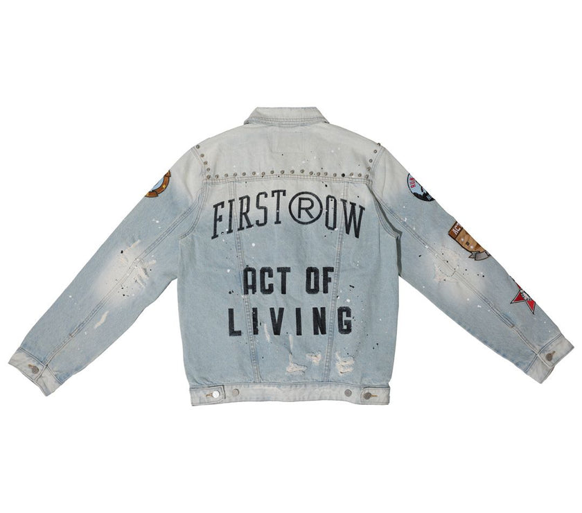 FIRST ROW ACT OF LIVING RODEO WASHED DENIM JACKET