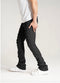 spark denim stretch twill stack pants ripped