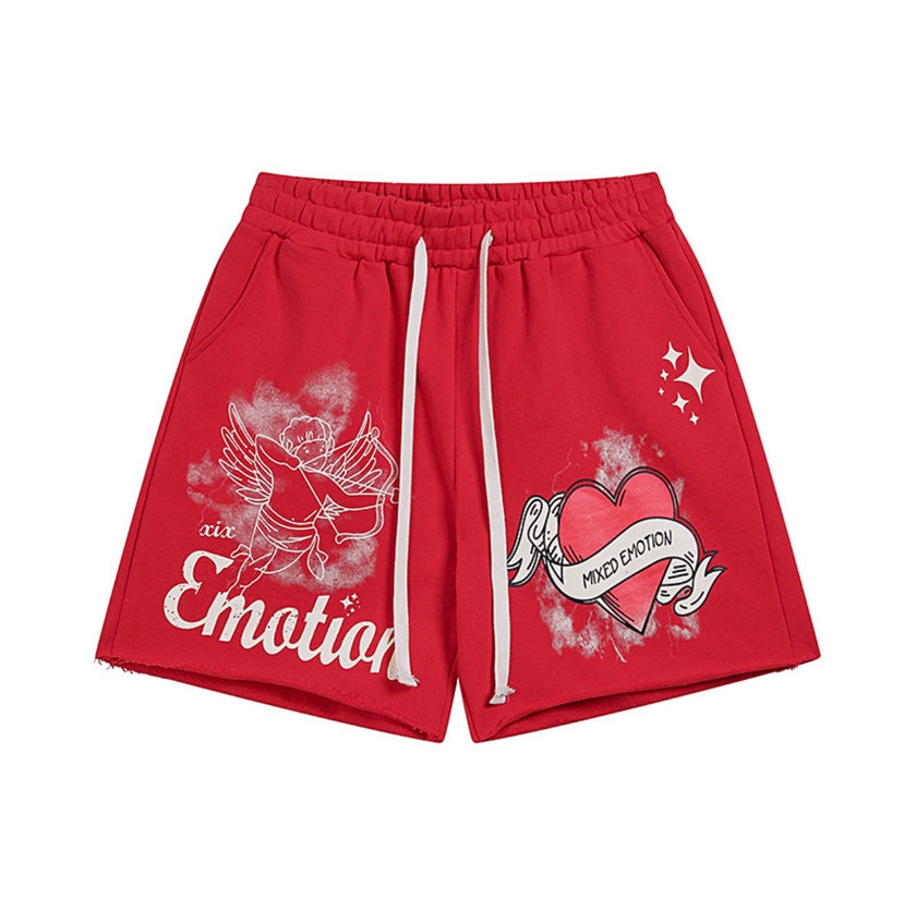 Mixed Emotions Angel Red Shorts