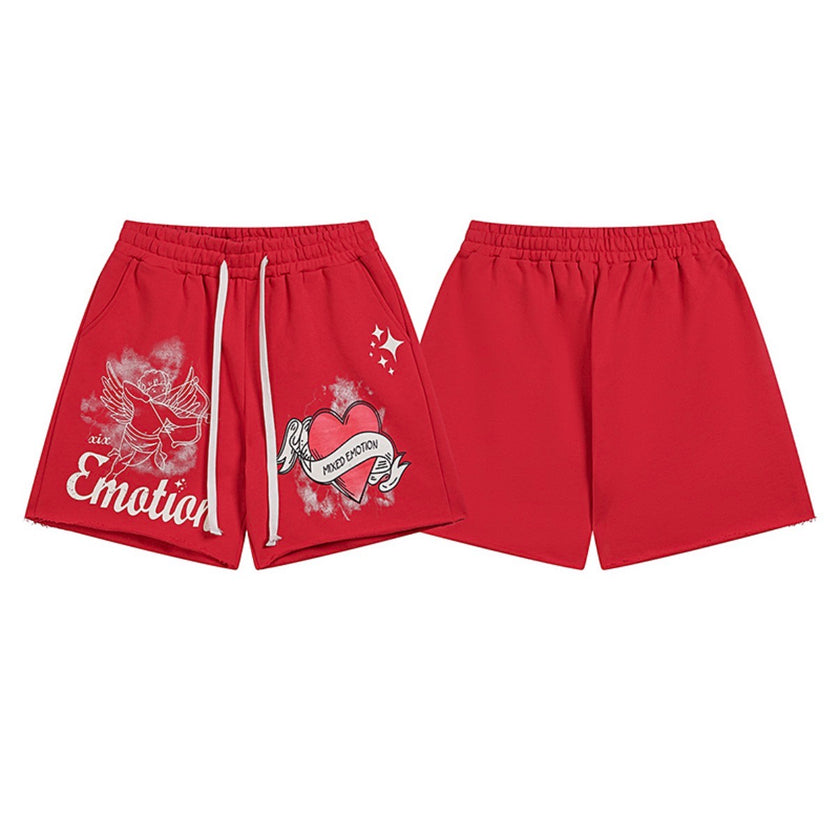 Mixed Emotions Angel Red Shorts