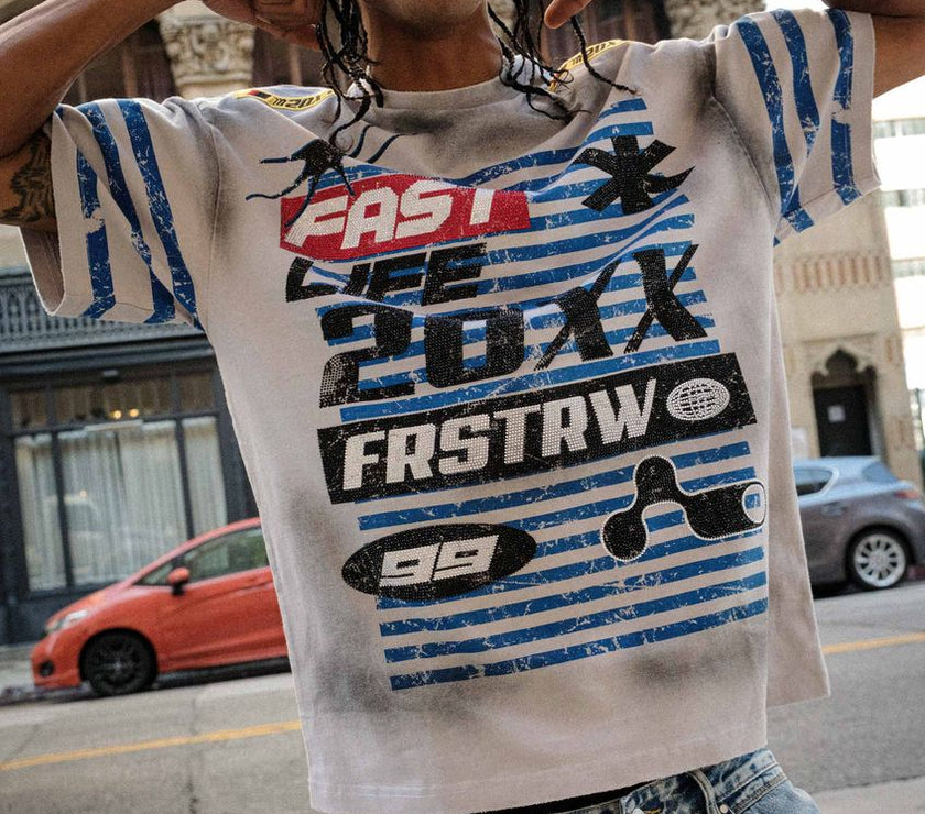 First Row FAST LIFE RACING LOGO TEE