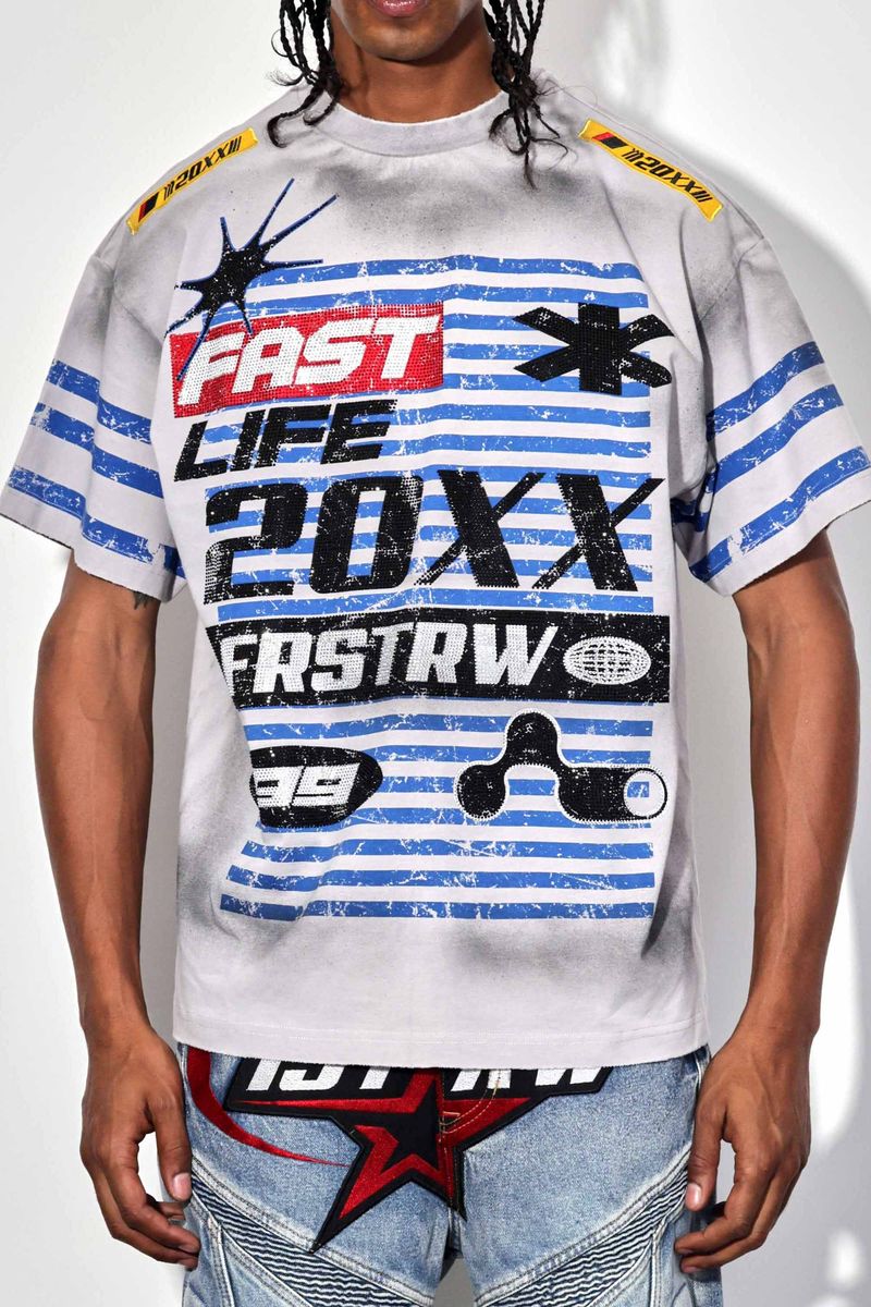 First Row FAST LIFE RACING LOGO TEE