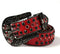 STUDDED RHINESTONE BELTS WITH ALLOY BUCKLE MEN