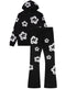 Roku Studio Sweatsuit - Tear Drip Floral - Black - RK5481065