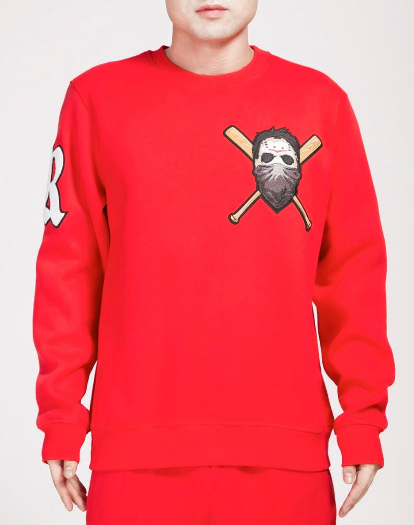 ROKU-STUDIO BAD HABITS CREWNECK-RED