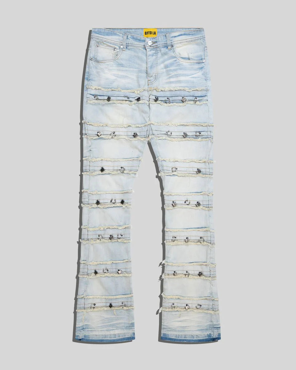 GFTD SCREWED JEAN - LIGHT WASH