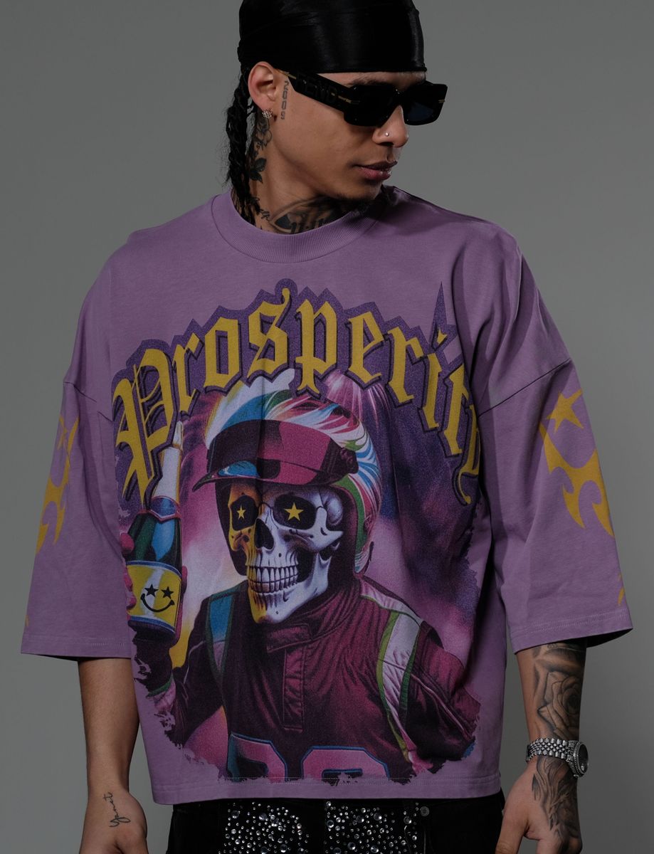 Stray wide & crop fit- PURPLE