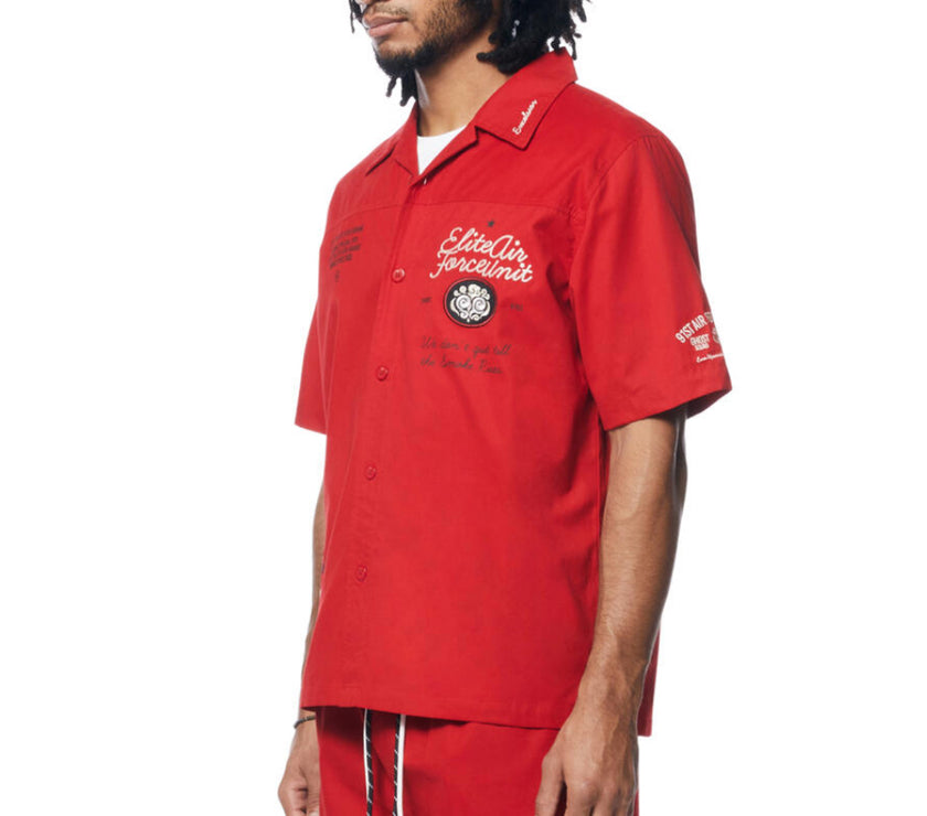 SMOKE RISE FASHION MILITARY NYLON  2 PC SHORT SET