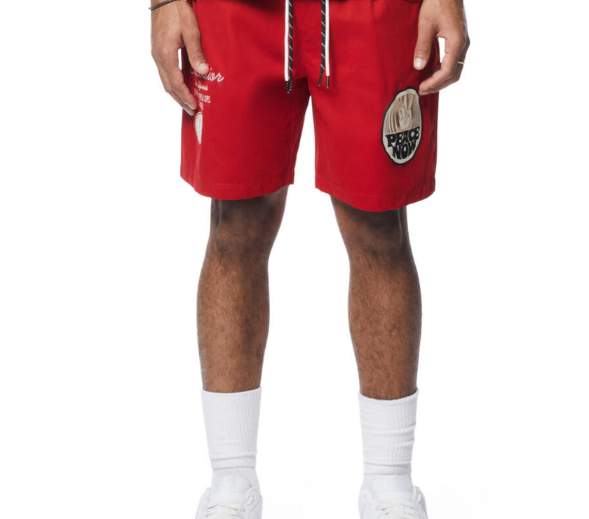 SMOKE RISE FASHION MILITARY NYLON  2 PC SHORT SET