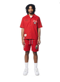 SMOKE RISE FASHION MILITARY NYLON  2 PC SHORT SET