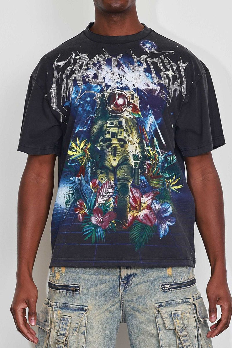 FIRST ROW WASHED EARTH FIRST FLOWER TEE