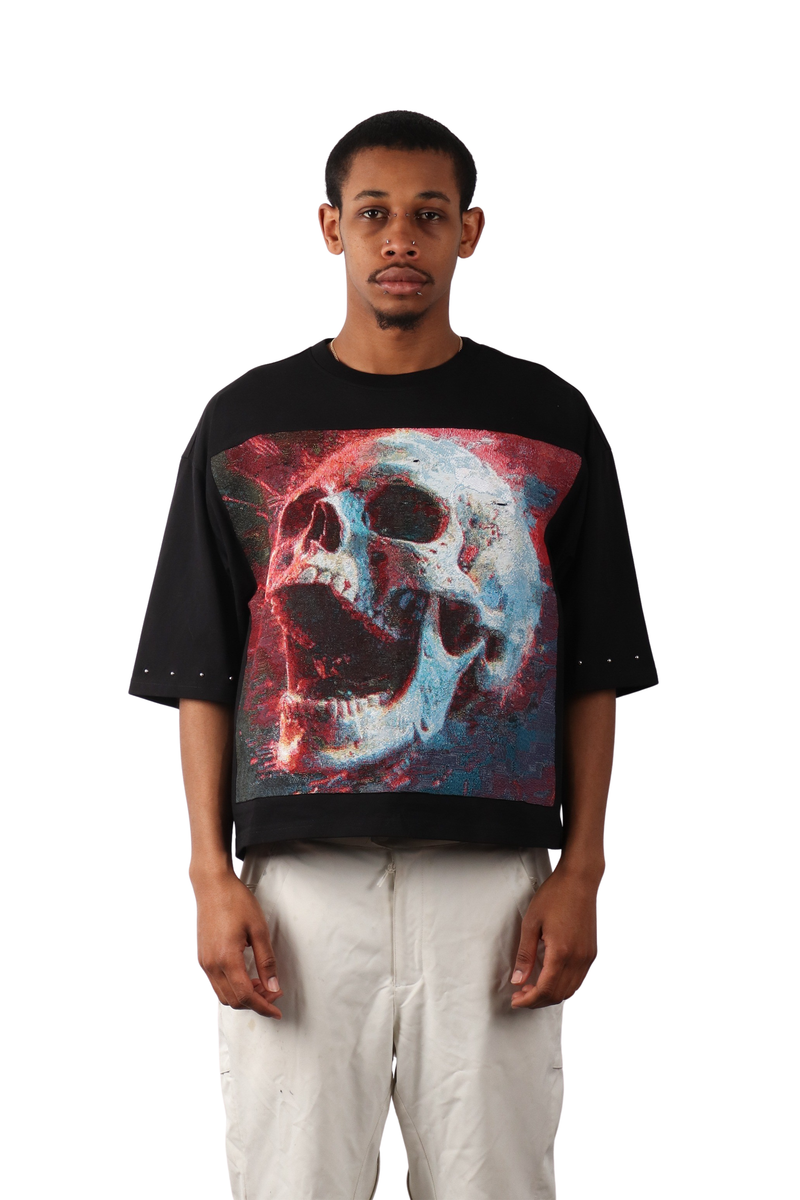 MAJESTIK MEN’S TAPESTRY MIX CROPPED TEE
