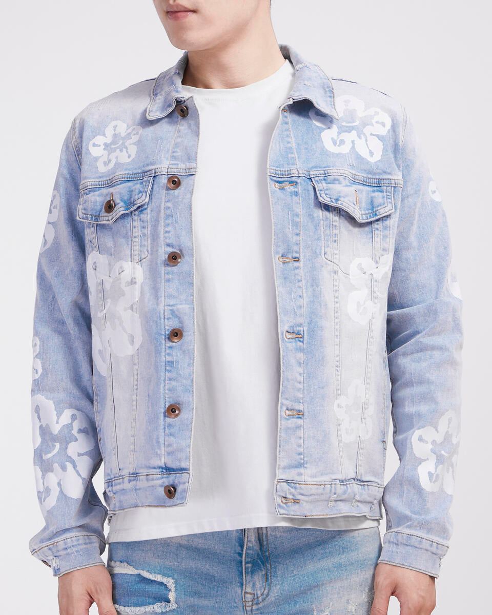 ROKU TEAR DRIP DENIM JACKET