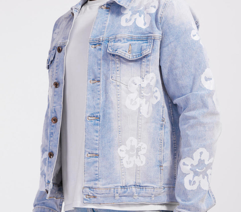 ROKU TEAR DRIP DENIM JACKET