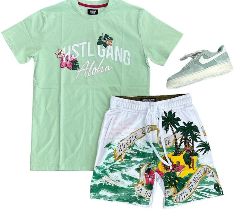 HUSTLE GANG  MAKAI & OAHU SHORT SET