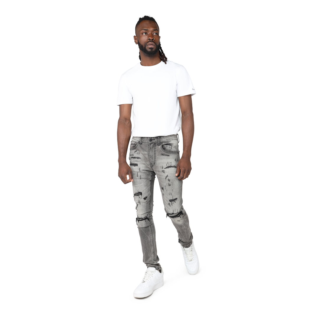 Smoke Rise DISTRESSED RIP & REPAIR JEAN
