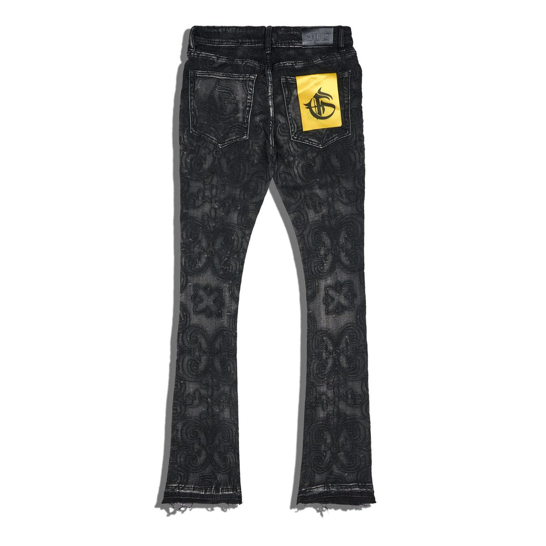 GFTD LACE PATCHED SKINNY JEANS