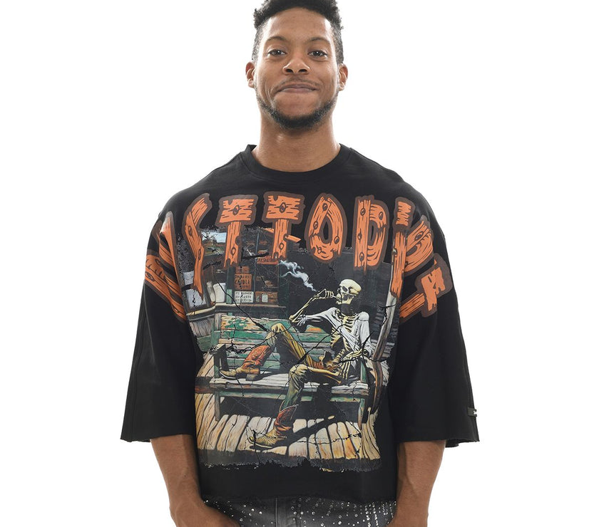 SWITCH DUST TO DIRT CROPPED TOP TSHIRT