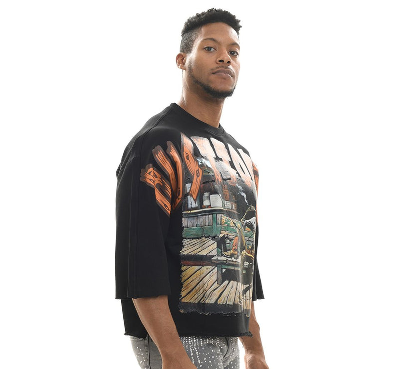 SWITCH DUST TO DIRT CROPPED TOP TSHIRT