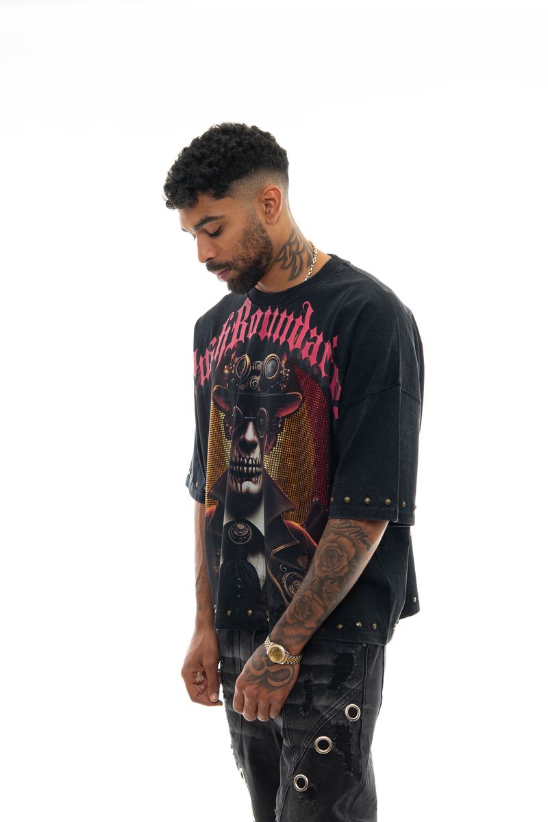 Stray Push Boundaries wide & crop fit tee