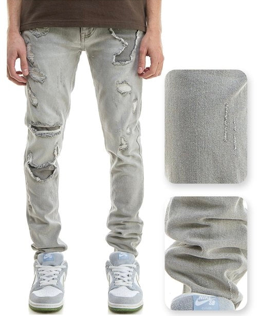 KDNK PATCHED SKINNY JEANS