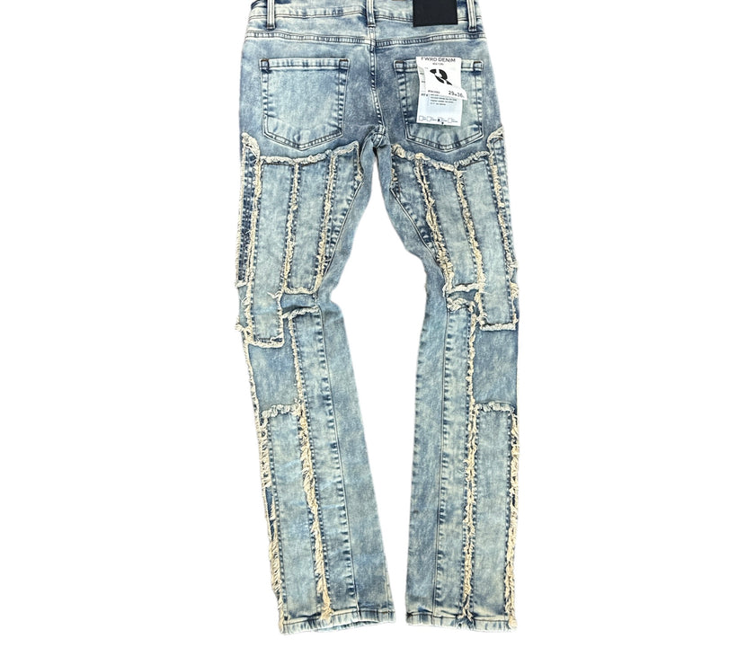 FW-330051 Stacked Panel Denim Jean