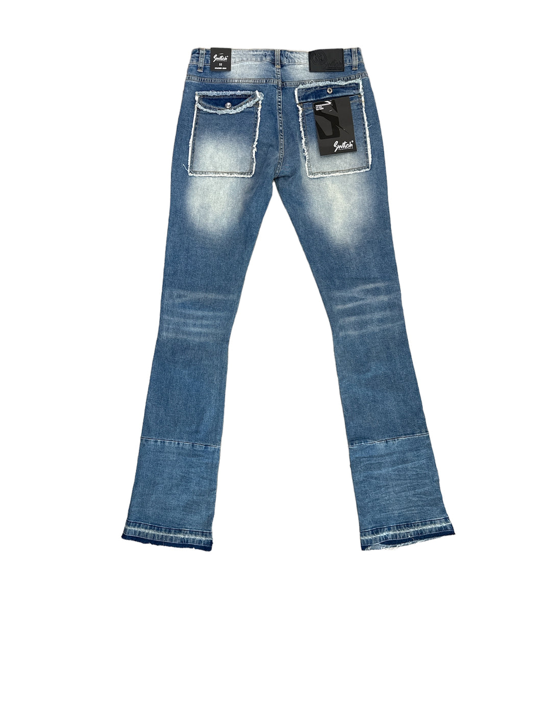 SWITCH SF3691 -Damaged Stacked Denim W/Multi Patch
