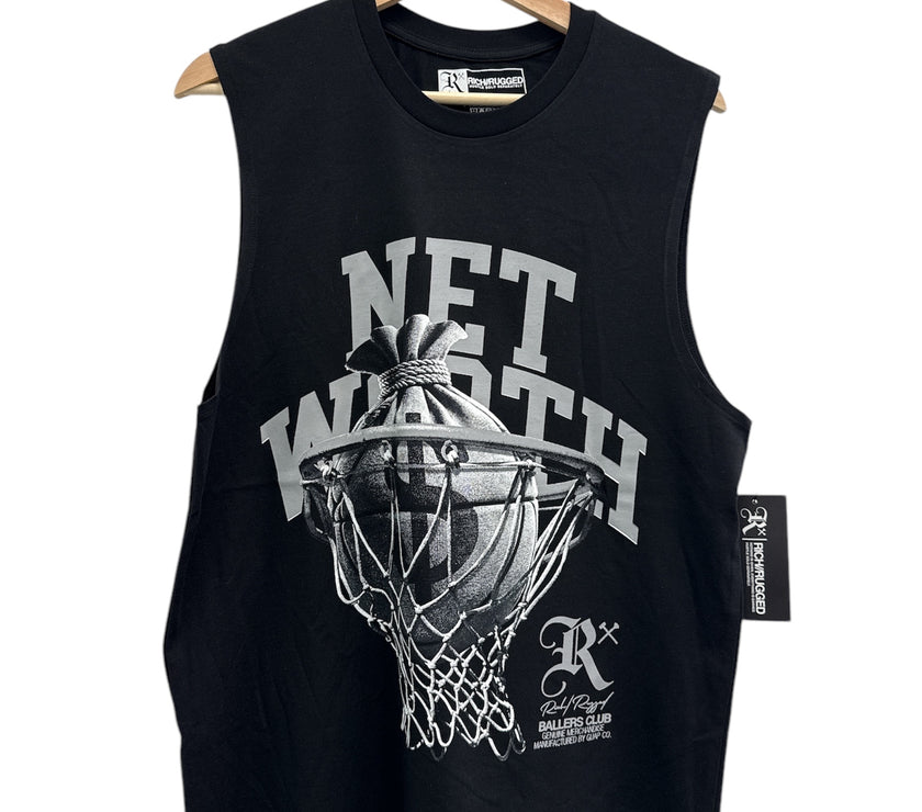 Rich & Rugged Net Worth Sleeveless Tshirt