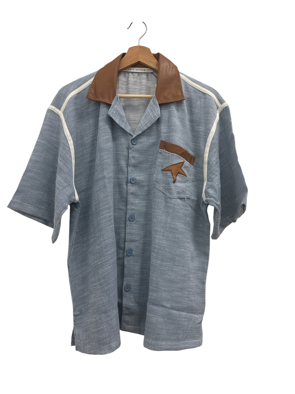 Plus Eighteen Button up shirt w/PU collar