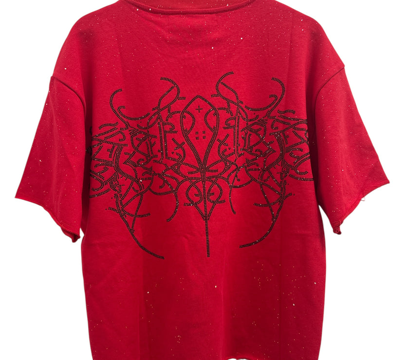 BKYS Red Skeleton Rockstar Crop Shirt