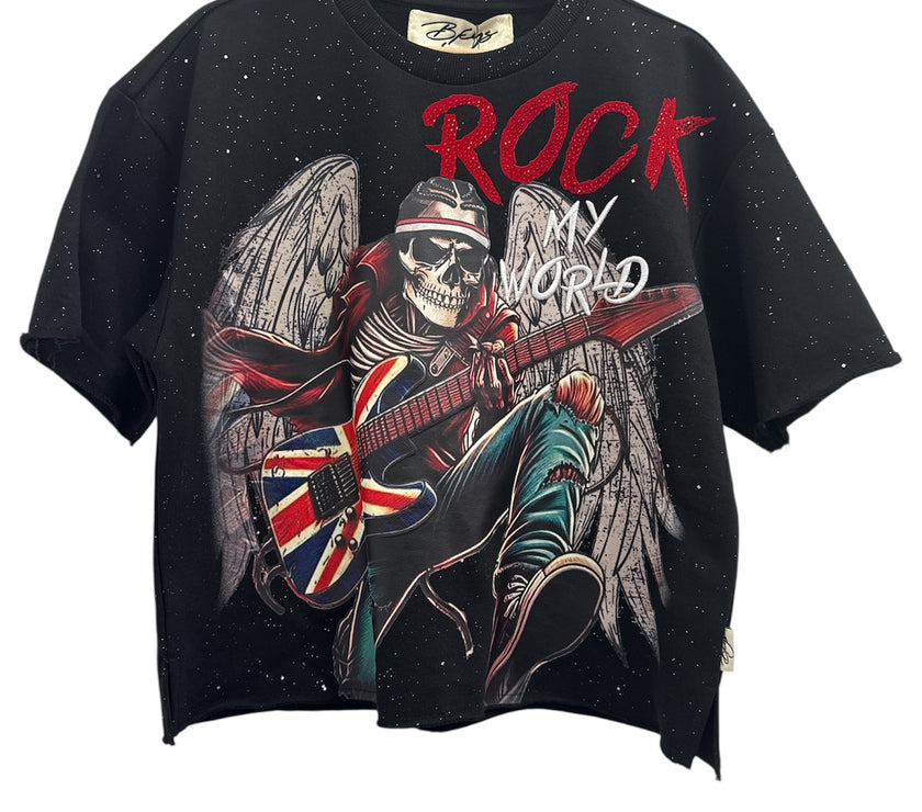 BKYS Rock My World Crop Top Tshirt
