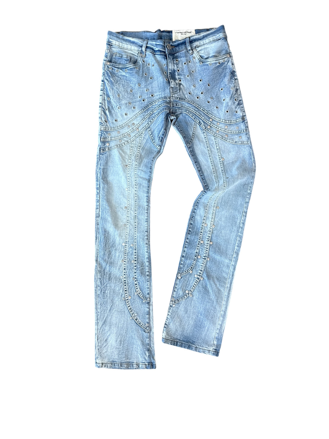 FWRD MEN'S STACKED RIVET DENIM