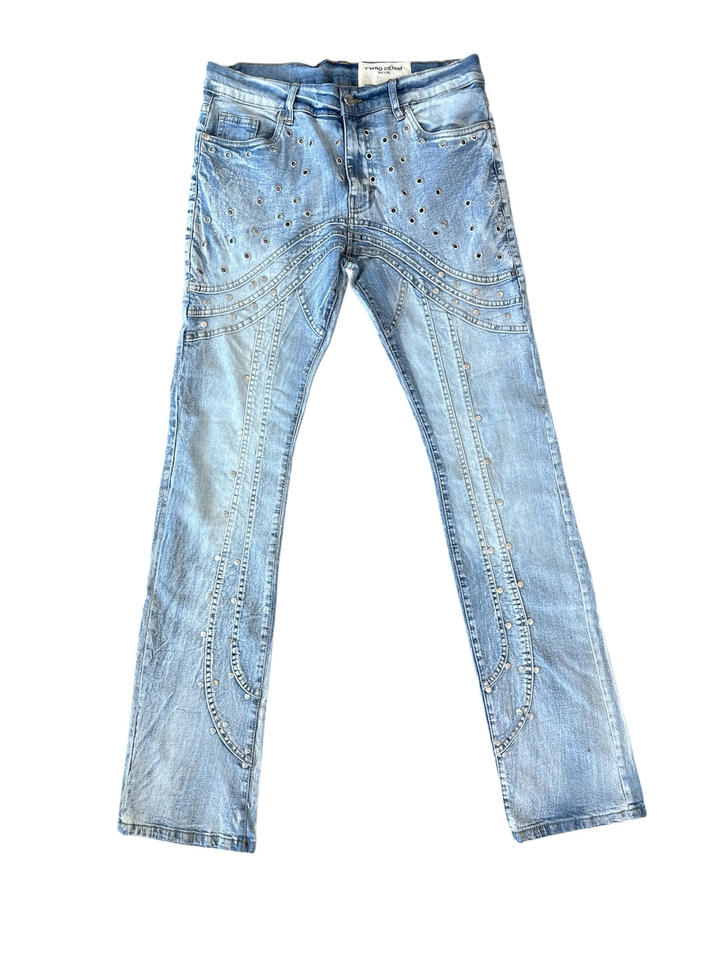 FWRD MEN'S STACKED RIVET DENIM