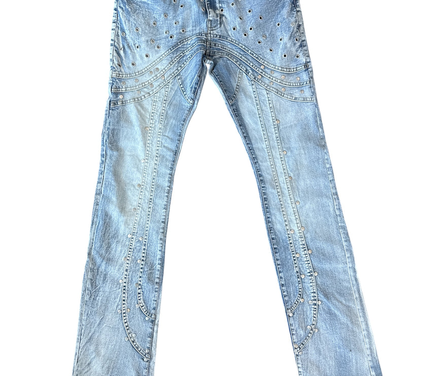 FWRD MEN'S STACKED RIVET DENIM