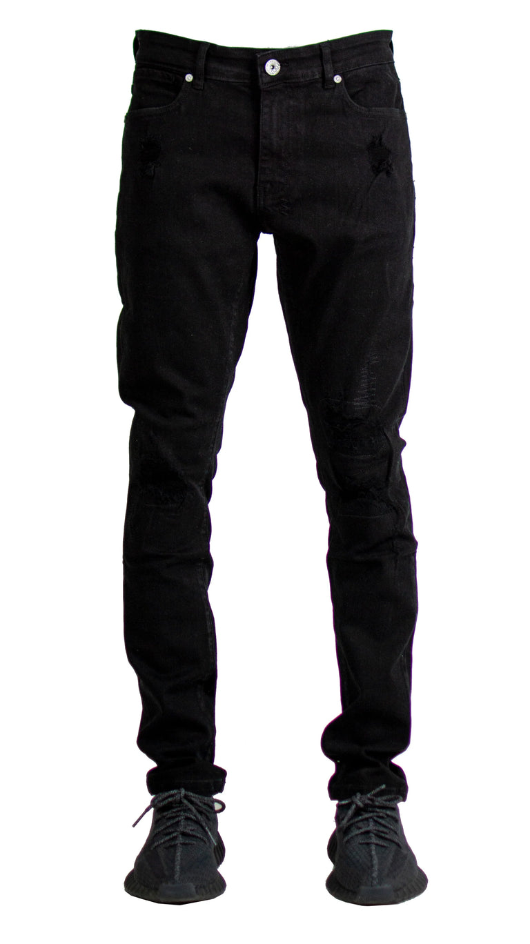 FOCUS RIP & REPAIR JET BLACK DENIM STYLE 3419