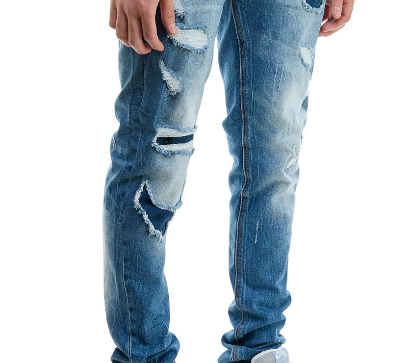 KDNK SKINNY FIT JEANS-KND4645 BLUE